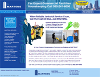 Martens Janitorial created by Wirlo Associates