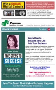 Penfield Chamber email promo created by Wirlo Associates