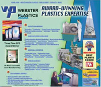 Webster Plastics web site created by Wirlo Associates